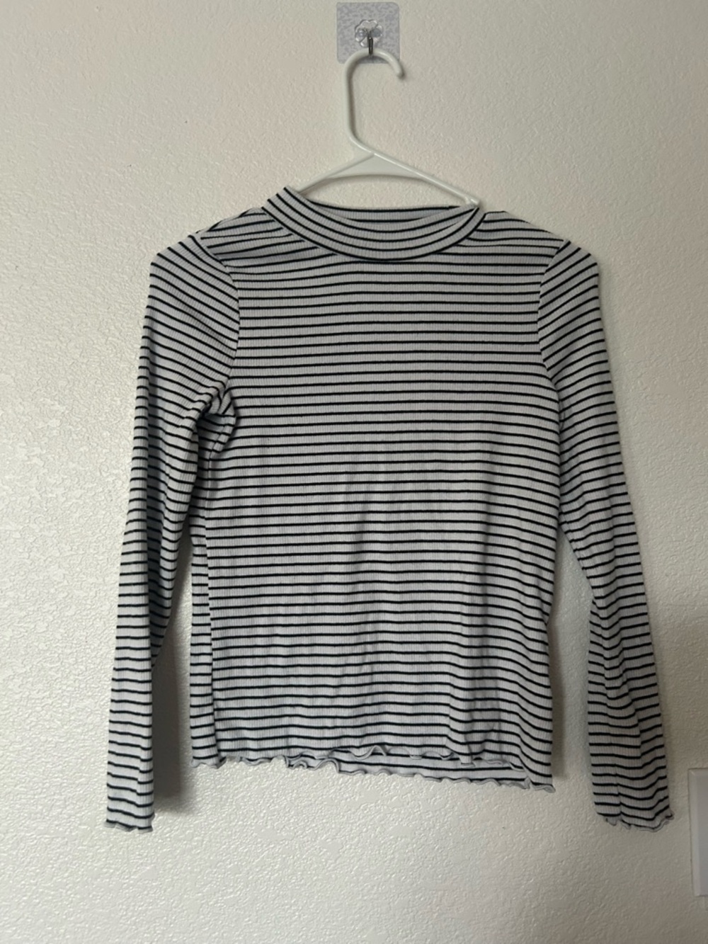 Cat & Jack Black and White Striped Top